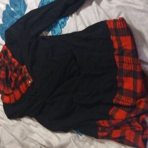 Aerolina Plaid & Black sweater dress New w/out tags